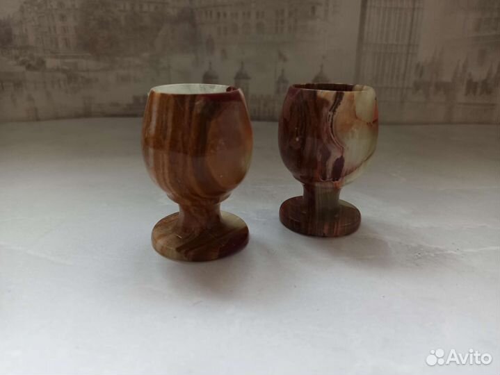 Рюмки каменные из оникса