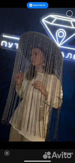 Шляпа с нитями для фотосессии