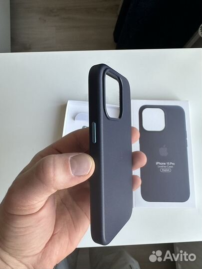 Чехол iPhone 15 pro кожаный