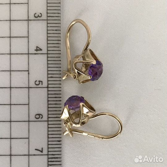 Серьги золото 583 пробы СССР №064025
