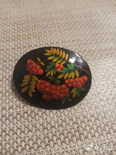 Брошь винтажная Рябина