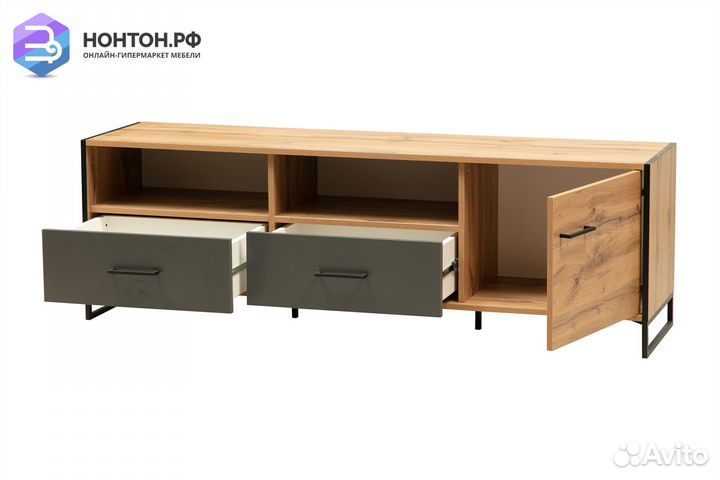 Тв-тумба Доната 46.05 дуб вотан / белый / диамант