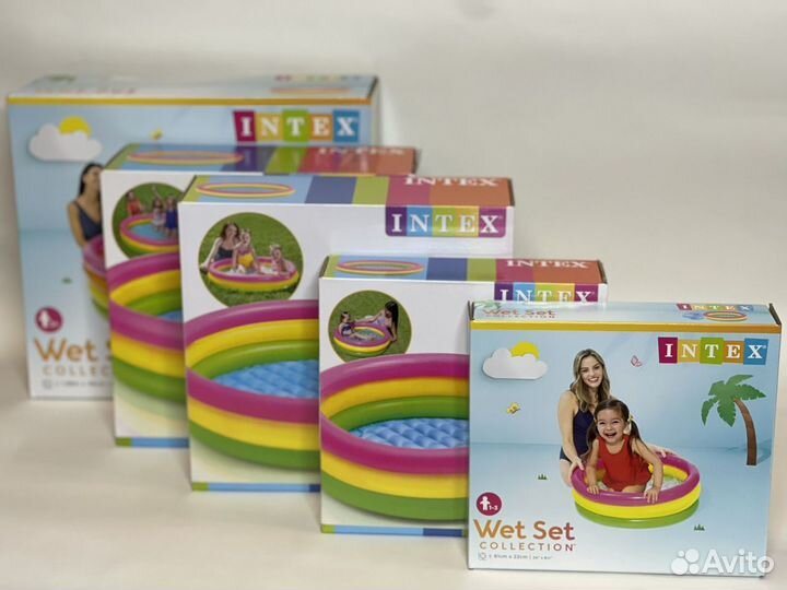 Надувной бассейн Intex «Радуга»