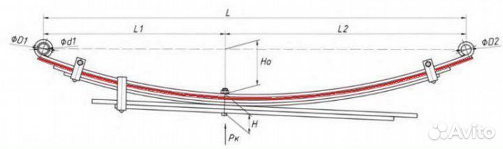 Лист рессоры hyundai porter