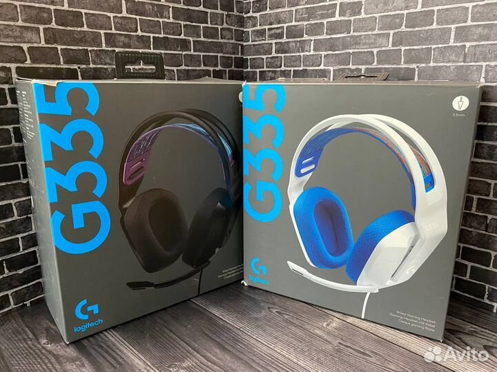 Игровые наушники Logitech G335 Black\White