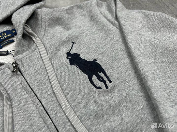 Зип Худи Polo Ralph Lauren Chief Keef серый