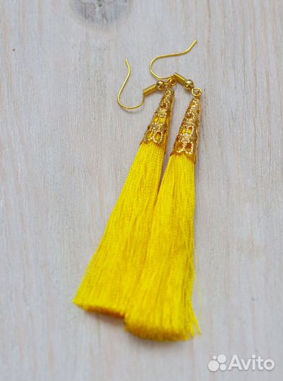 Серьги Кисточки, средние