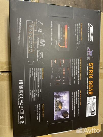 Аудиокарта Asus Strix soar PCI Express 7.1