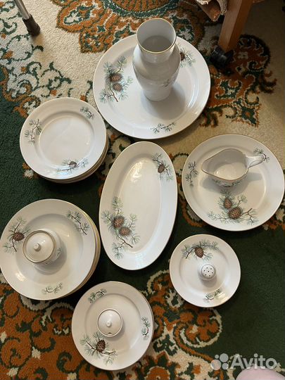 Сервиз столовый фарфор СССР «шишки»