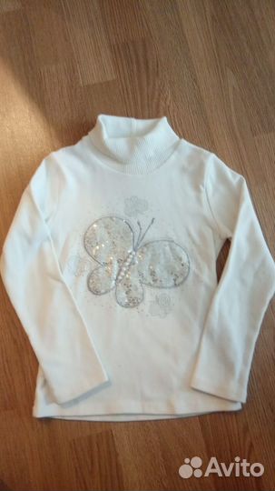 Водолазка белая для девочки
