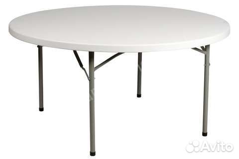 Стол круглый 80 см ножки складные