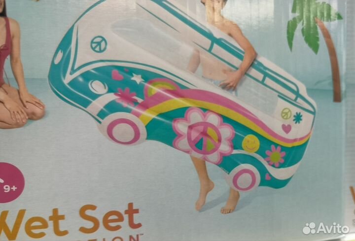 Детский надувной матрас машинка