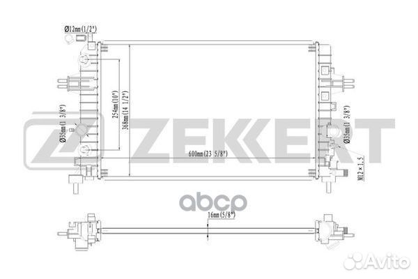 Радиатор охл. дв. Opel Astra H 04- Zafira B 05