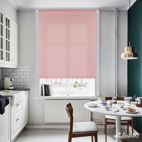 Рулонные шторы Плайн пыльная роза 200 см