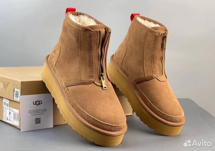 Угги женские Ugg Neumel Platform Zip Chestnut