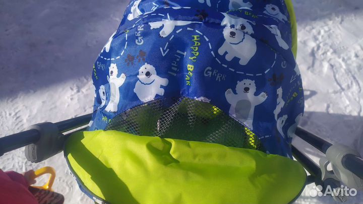 Детские санки коляска с колесами