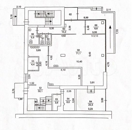 Сдам помещение свободного назначения, 430.6 м²