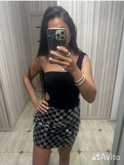 Юбка с пайетками