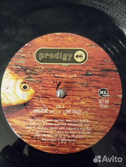 Prodigy - Breathe. Сингл. Виниловая пластинка