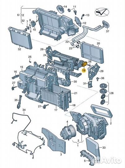 Моторчик заслонки отопителя Audi Q7 4MB CVM002222