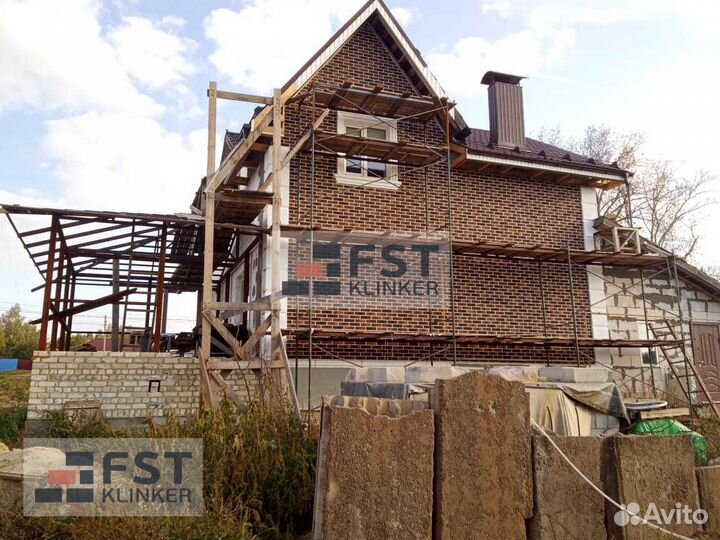 Гибкий клинкер / Отделка дома из газоблока