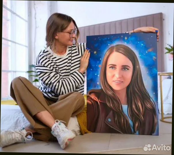 Портрет по фото 60на80 см