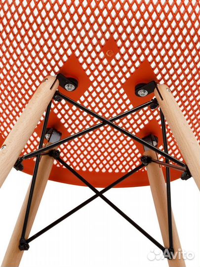 Стул ажурный в стиле eames DSW, оранжевый NEW