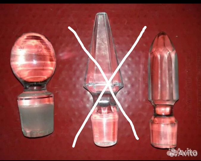 Стеклянные пробки для графинов,4 штуки