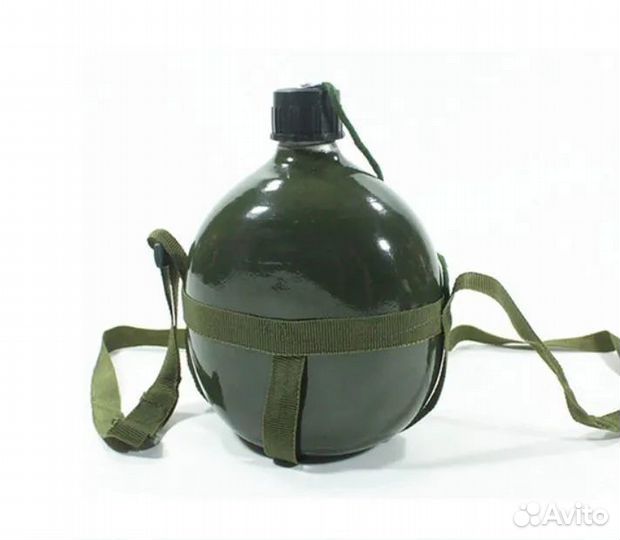 Фляга армейская для воды, алюминиевая 1 литр