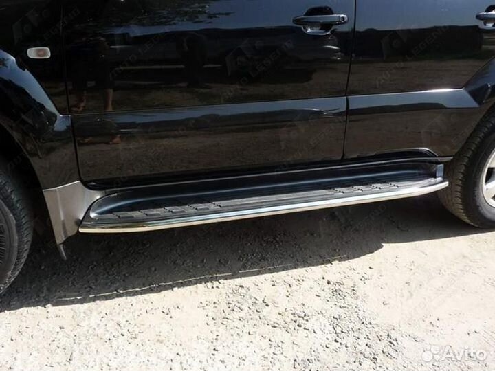 Защита порогов на Land Cruiser Prado 120 прадо 150