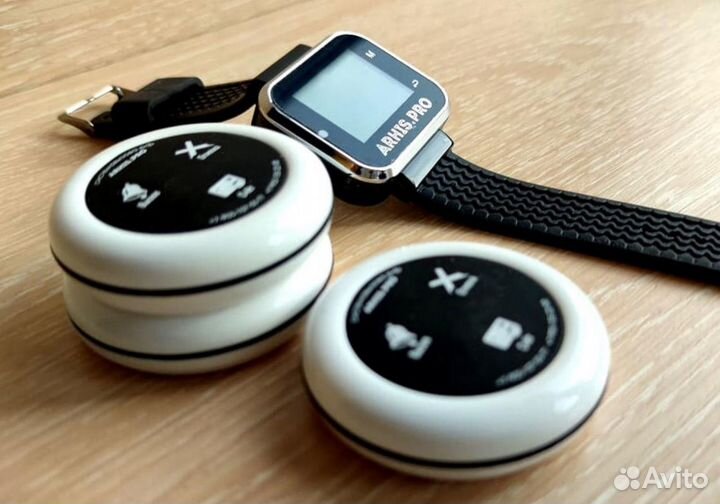 Кнопка вызова официанта в ассортименте с часами