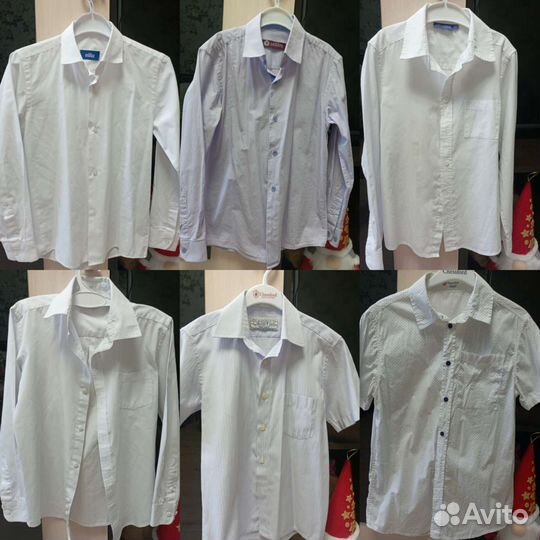 Школьные рубашки р-р 128-140
