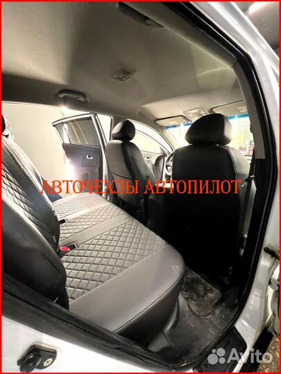 Чехлы Автопилот Kia Sportage 3 из экокожи чёрные