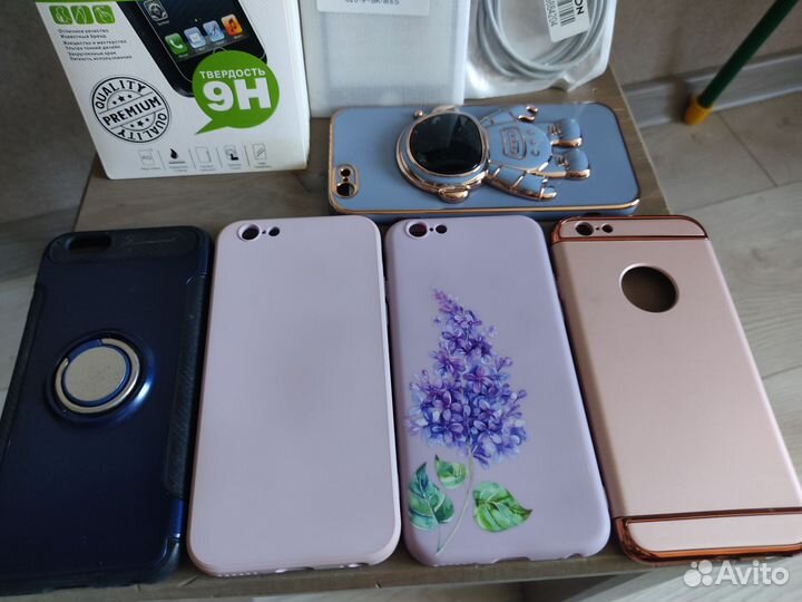 Стекла на заднюю и переднюю панель Айфон 6 чехлы