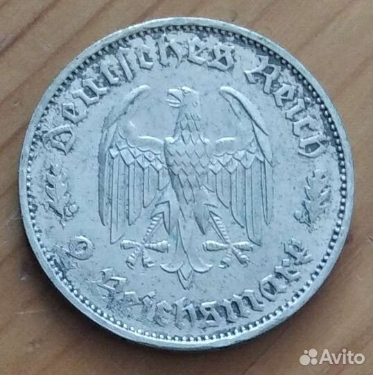 Монета Германии 2 марки 1934 г. Шиллер