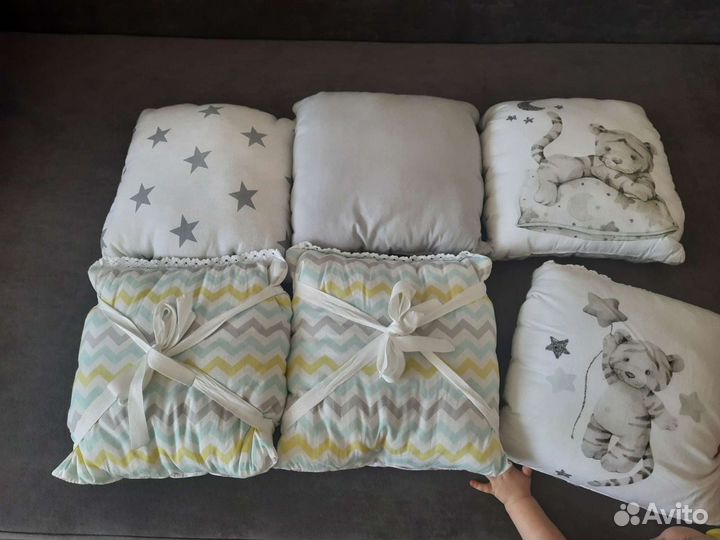 Бортики в кроватку Тигрята