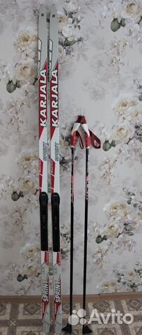 Лыжи беговые (190см) и ботинки(41р)