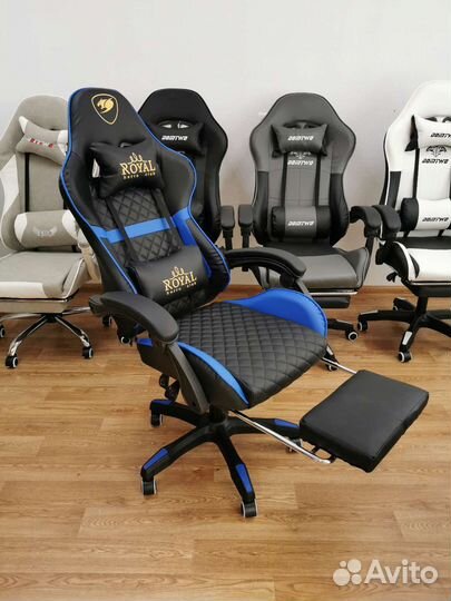 Кресло игровое компьютерное. Синее
