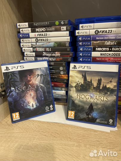 Игра для приставки hogwarts ps5, scars ps5, диски