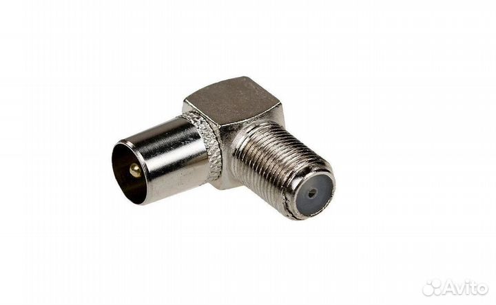 F Переходник гнездо F- штекер TV угловой (TD-014)