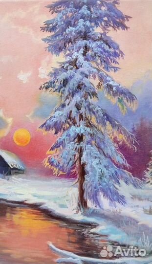 Картина в подарок.Новогодняя сказка