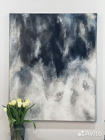 Картина акрилом с текстурной пастой