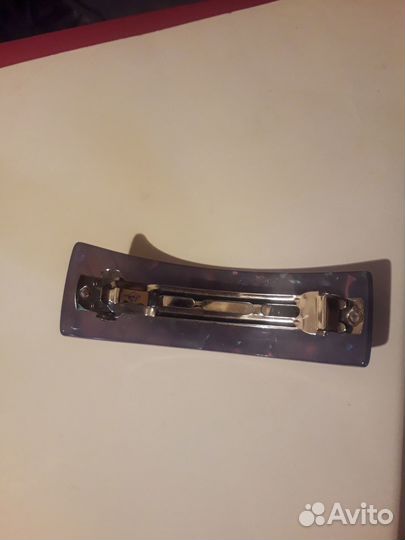 Заколка для волос, голубой перламутровый