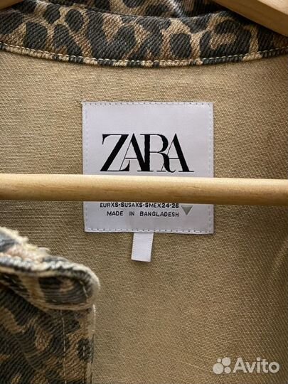 Джинсовка zara леопард