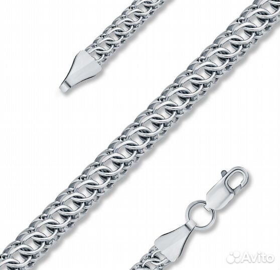 Мужская серебряная цепь