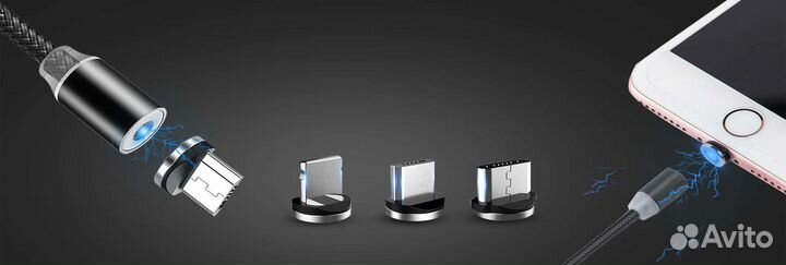 Насадка микро USB, Type C, Lightning