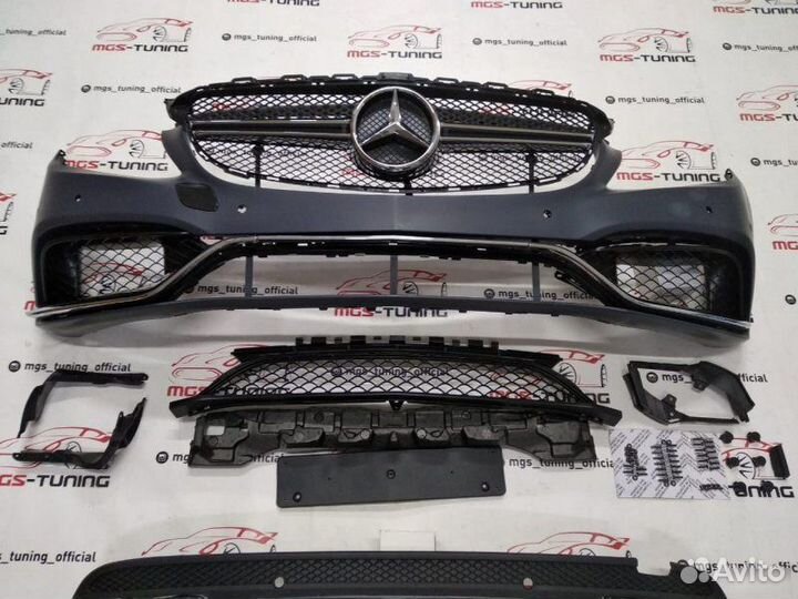 Бампер + диффузор с насадками Mercedes 205 С63 AMG