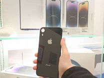 Заднее стекло на iPhone XR (черный) Big Hole