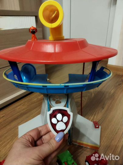 Щенячий патруль - база, щенки, Райдер на мотоцикле