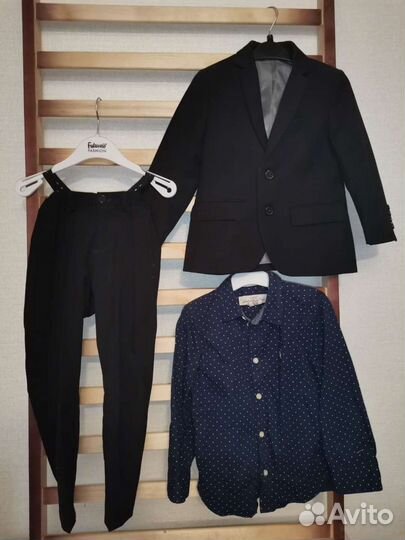 Брюки и пиджак на мальчика с рубашкой h&m